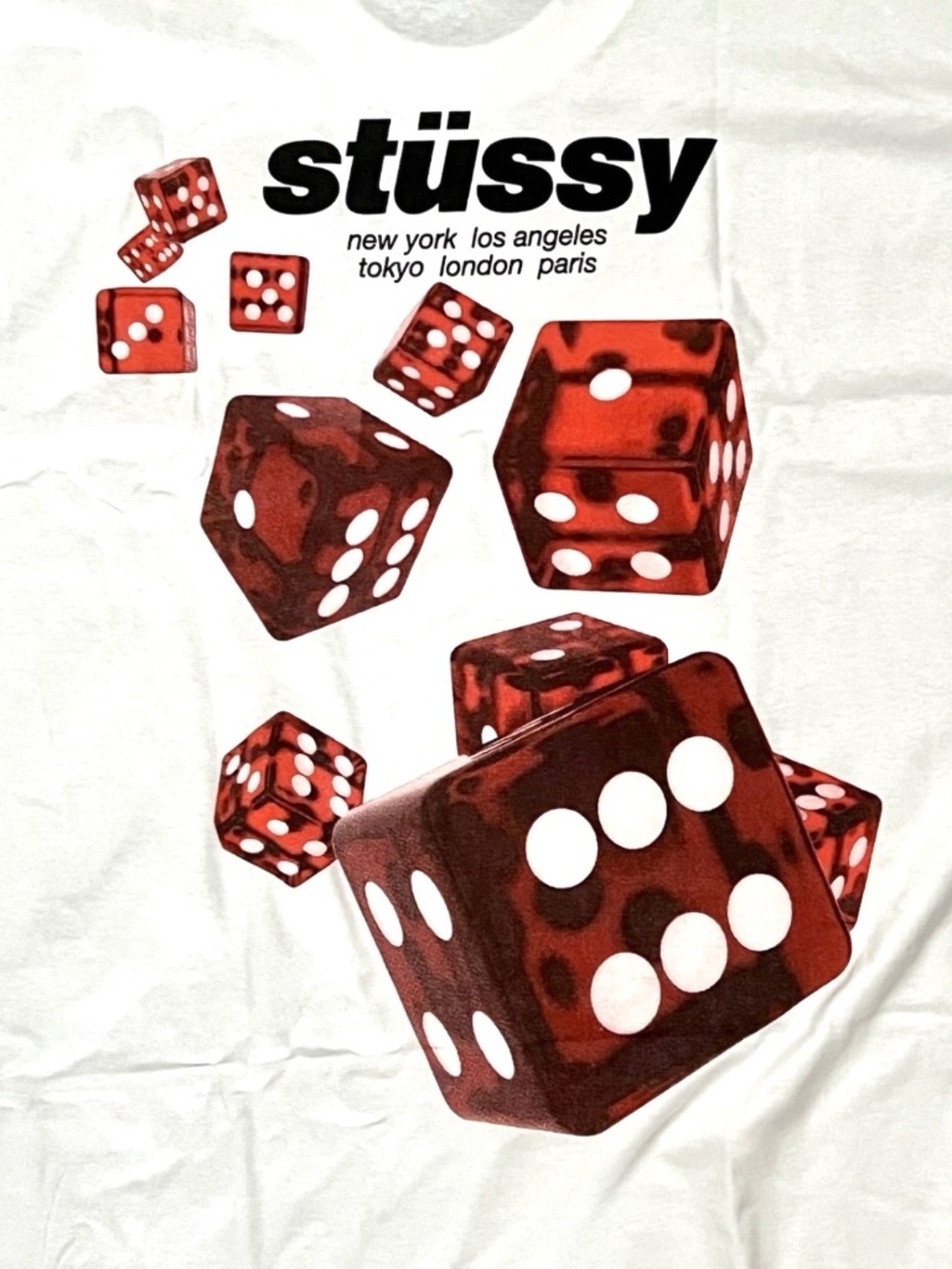 Stussy dice Rollers tee white XL